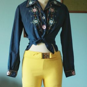 Vintage hand embroidered blouse
